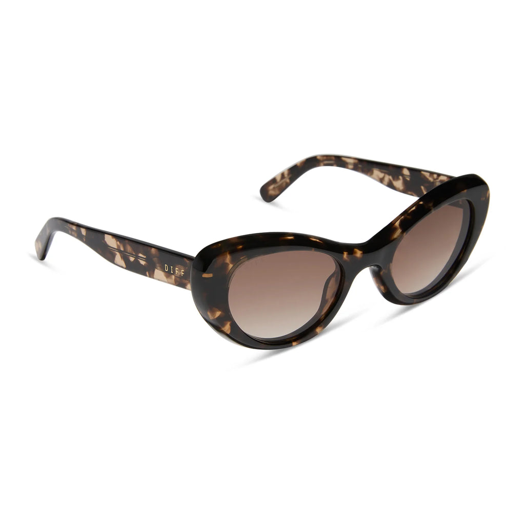 Diff Eyewear Zaria Sunglasses (Espresso Tortoise + Brown Gradient)