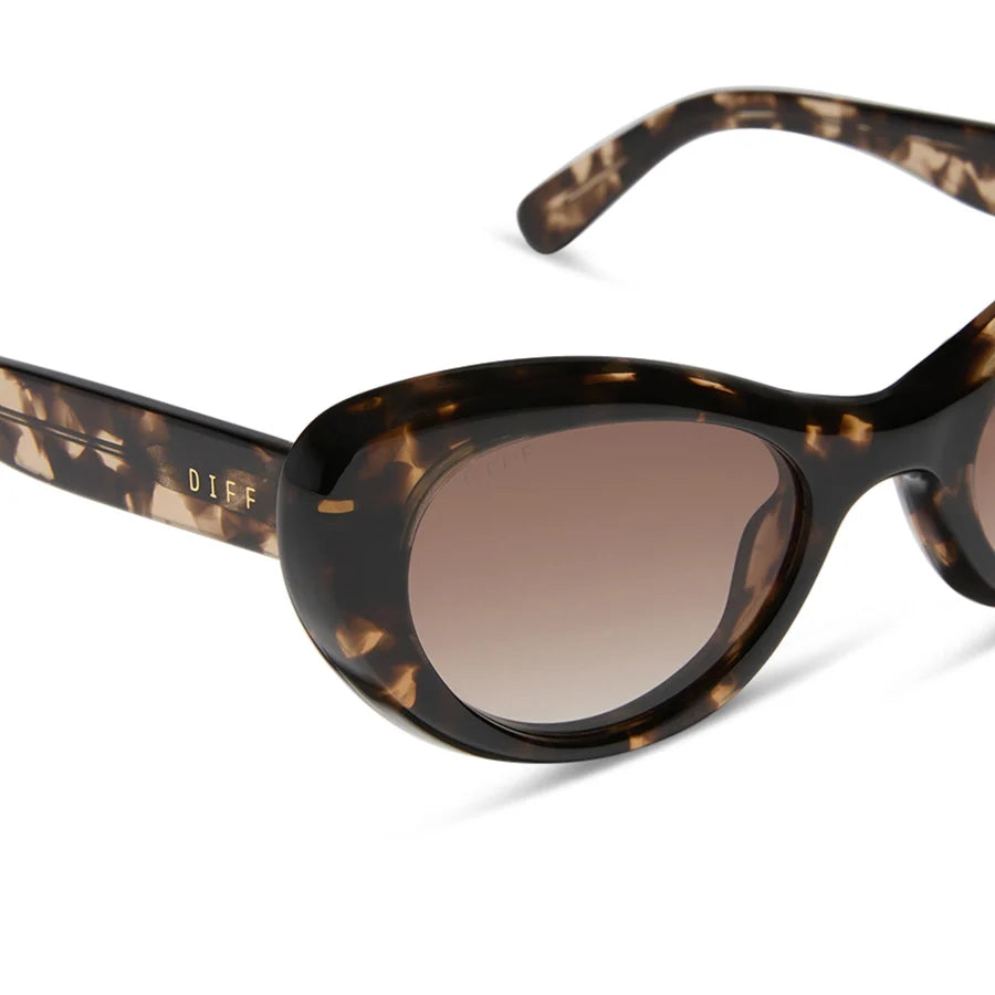 Diff Eyewear Zaria Sunglasses (Espresso Tortoise + Brown Gradient)