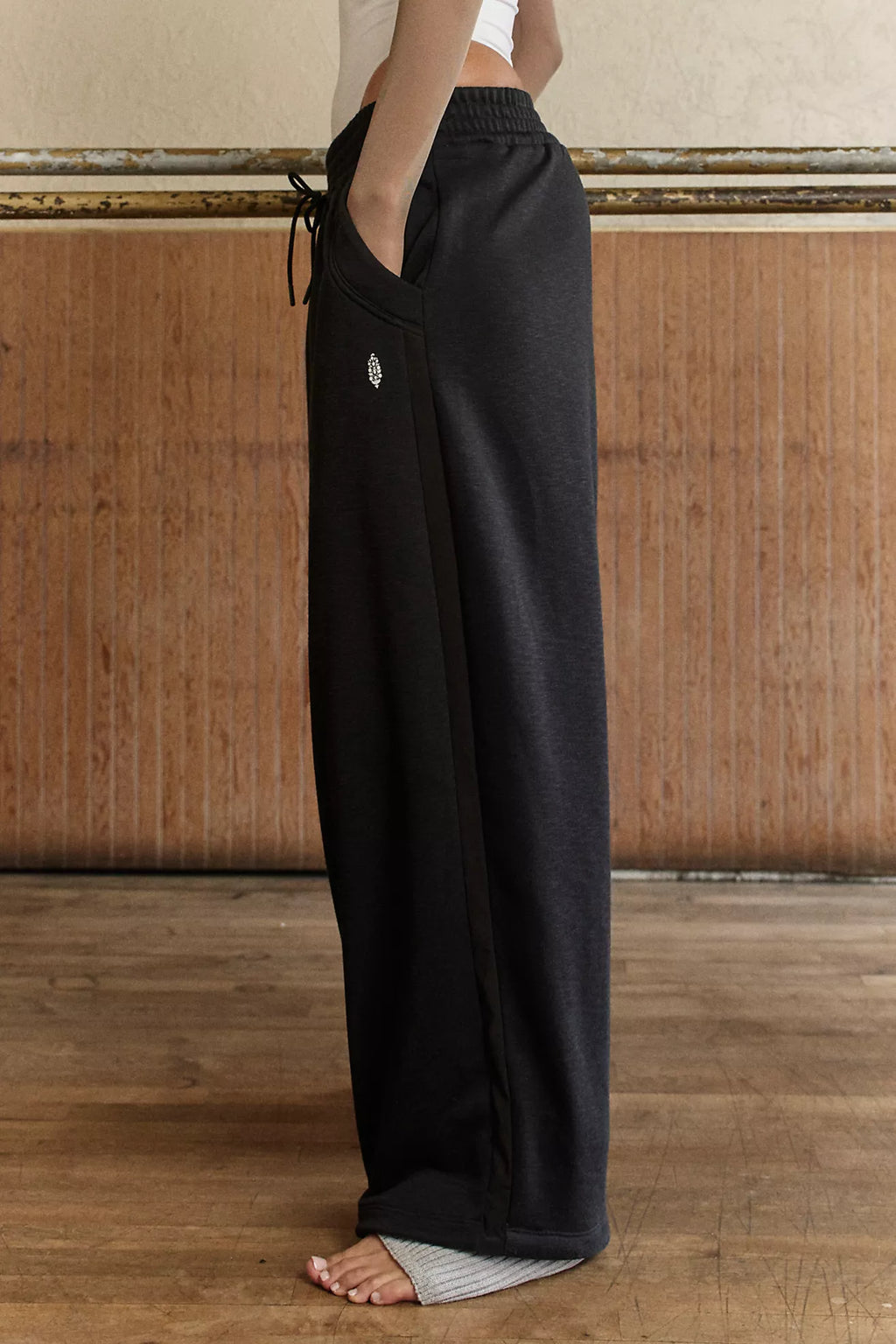 Free People Sweat Equity Convertible Pants (Black)