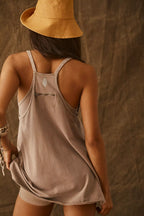 Free People Movement Hot Shot Mini Dress (Mocha Latte)