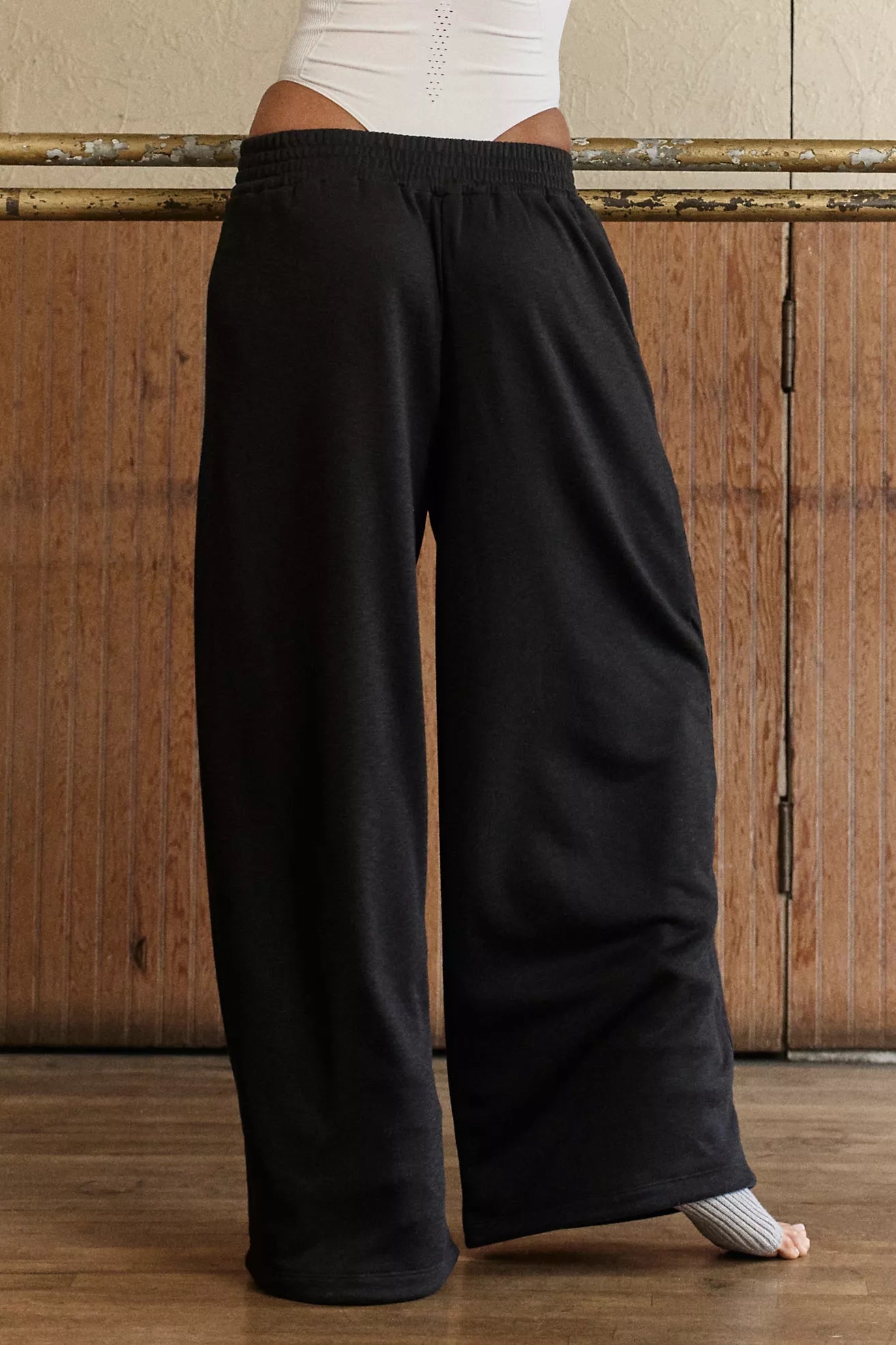 Free People Sweat Equity Convertible Pants (Black)