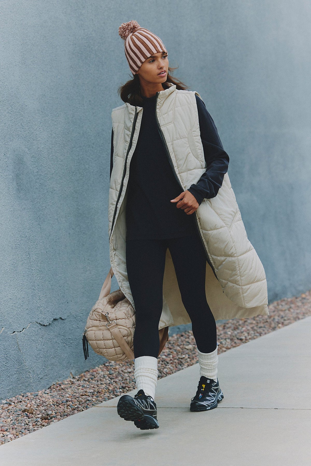 Free People Movement On The Move Packable Vest (Muted Beige)