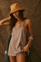 Free People Movement Hot Shot Mini Dress (Mocha Latte)