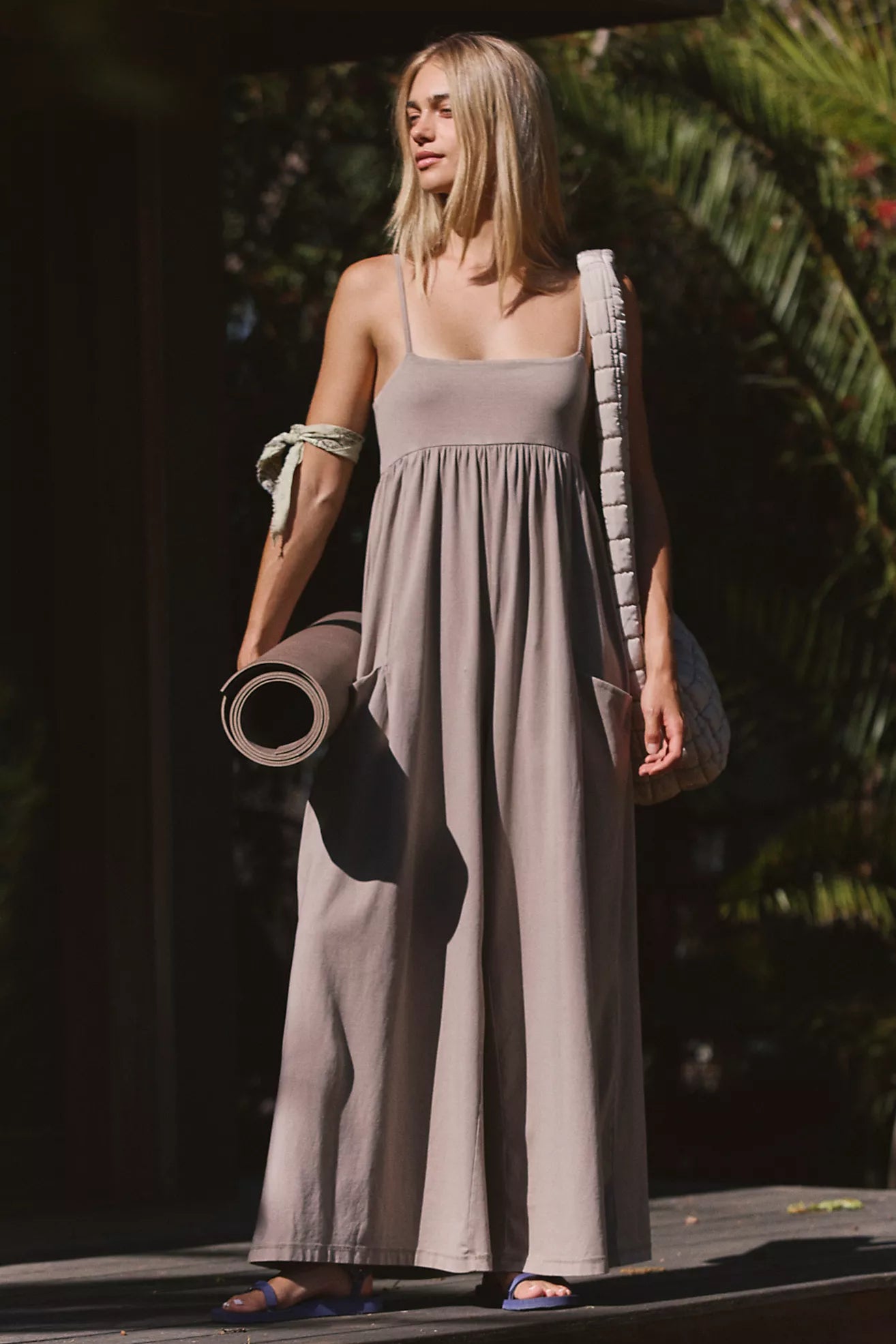 Free People Movement Hot Shot Strappy Onesie (Hickory)