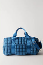 Free People Quilted Duffle Bag (Traditional Blue)