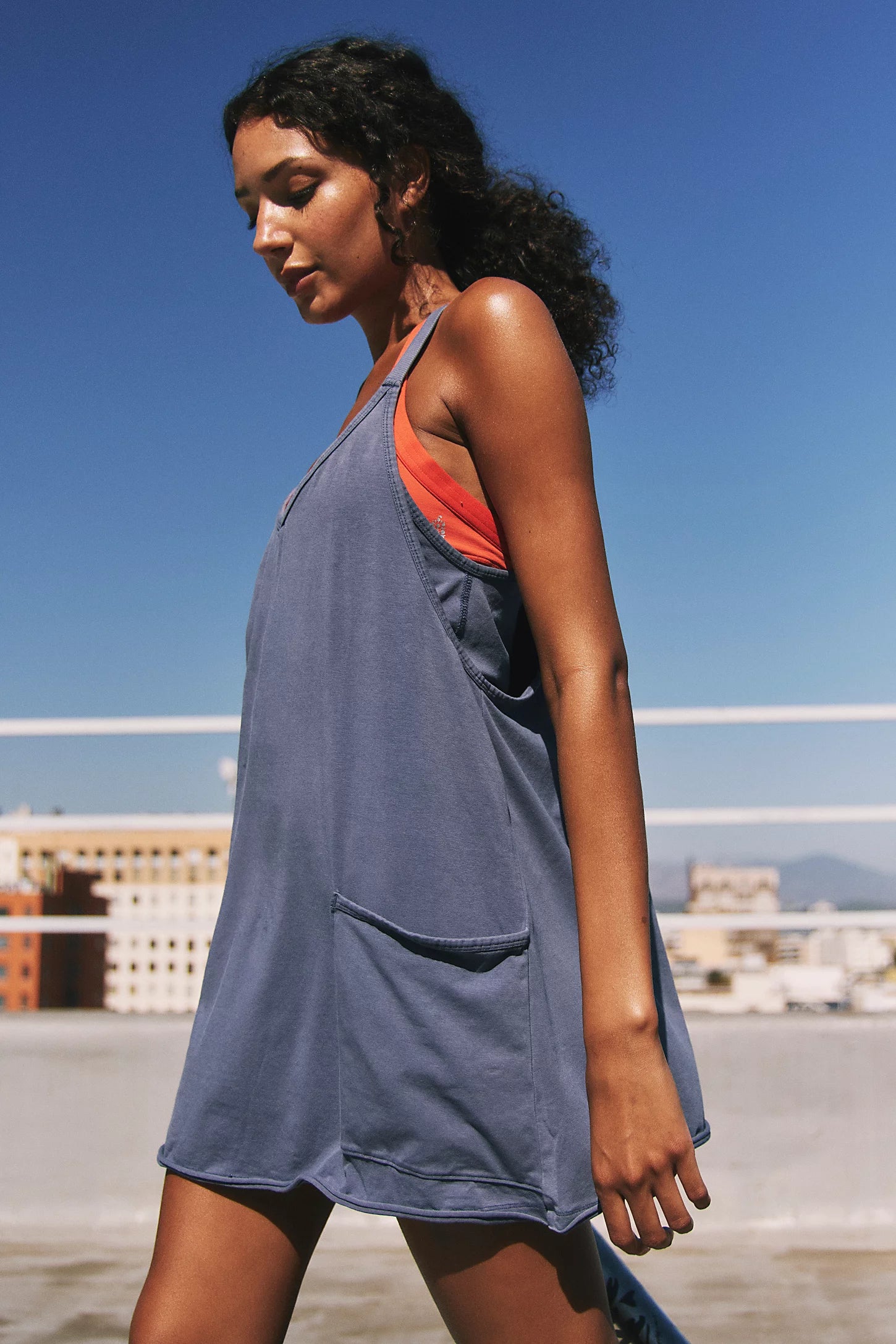 Free People Movement Hot Shot Mini Dress (Blue Indigo) Secondary image