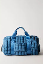 Free People Quilted Duffle Bag (Traditional Blue)