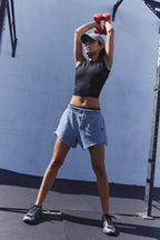 Free People Movement Knockout Sweat Shorts (Dark Slate)