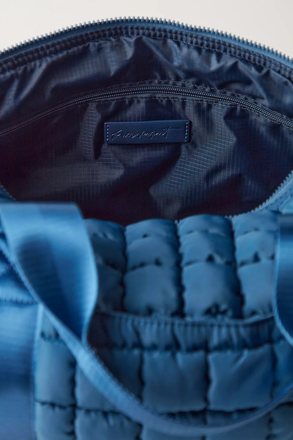 Free People Quilted Duffle Bag (Traditional Blue)
