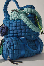 Free People Quilted Duffle Bag (Traditional Blue)
