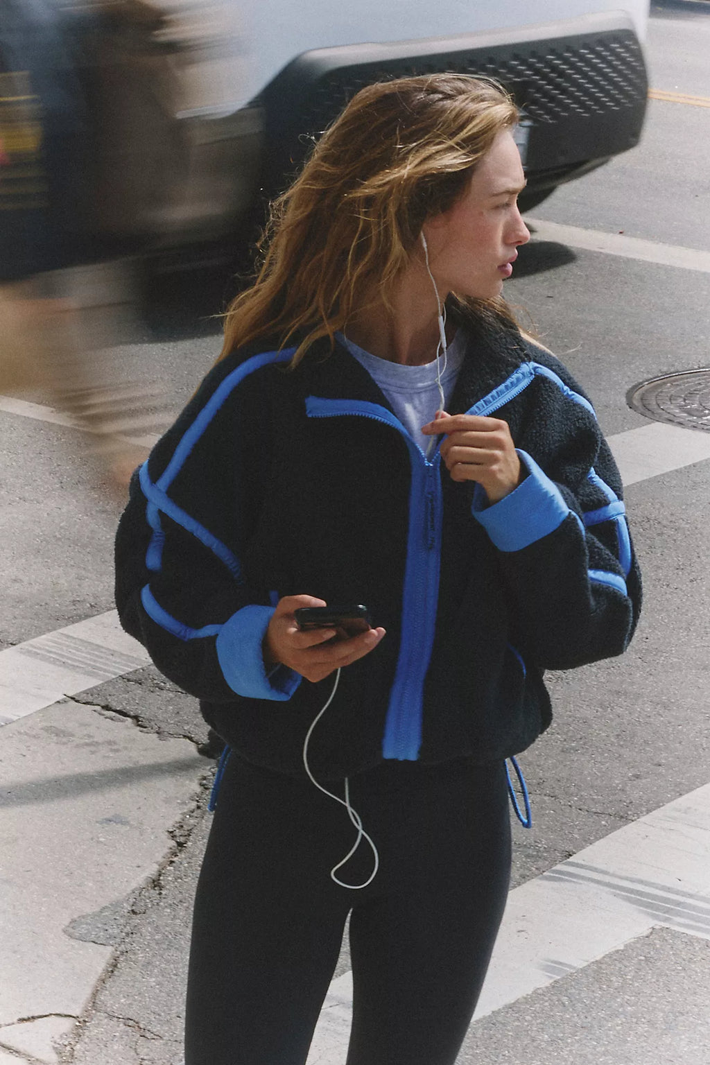 Free People Movement Mountain High Fleece Jacket (Black Combo)
