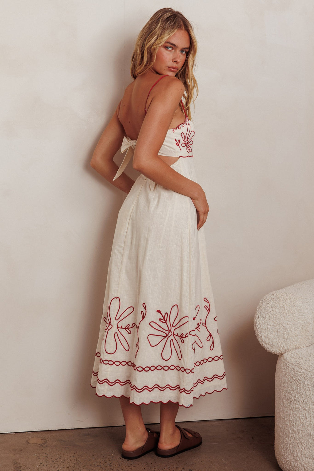 Soléa Linen Midi Dress
