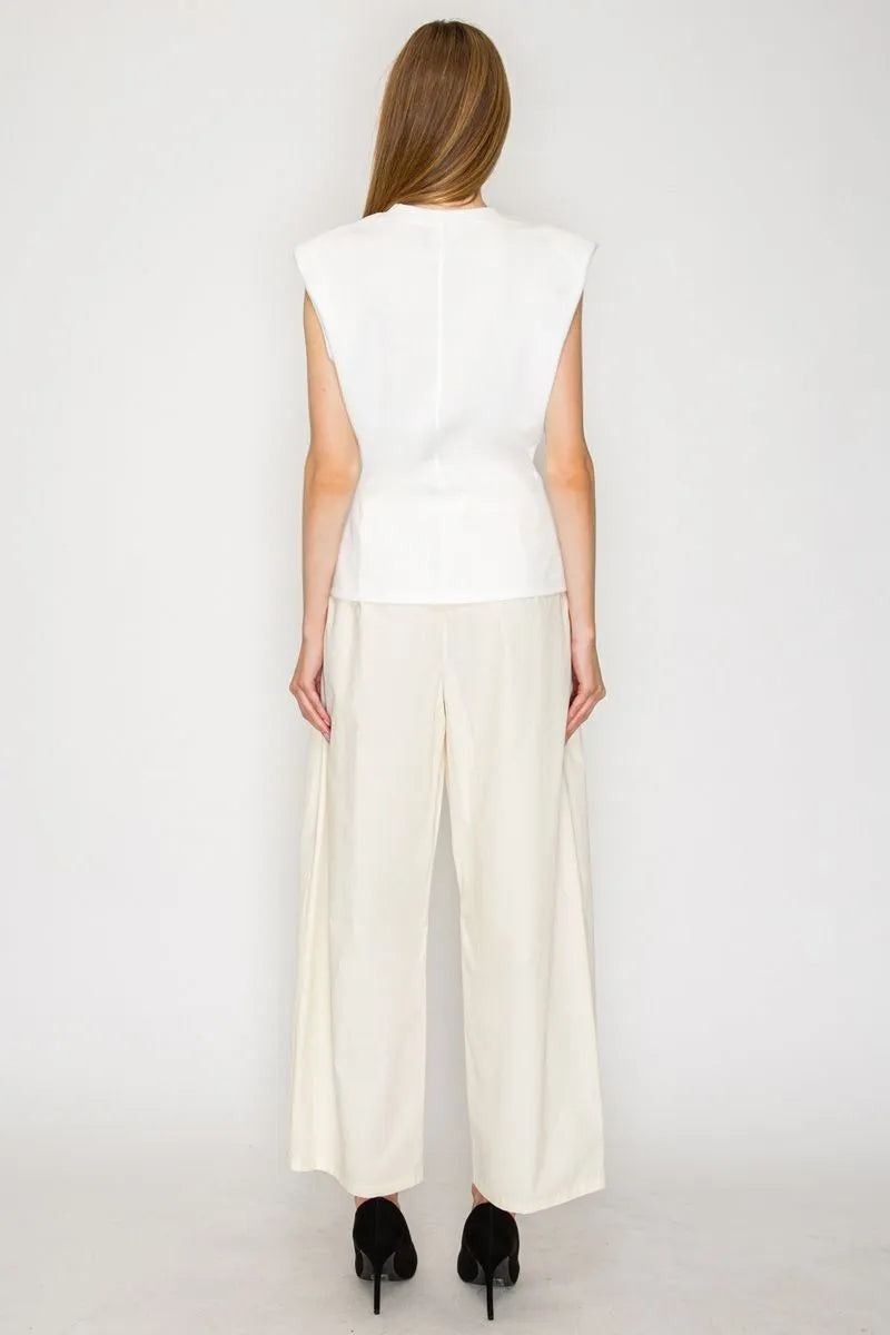 Pleated Barrel Pants