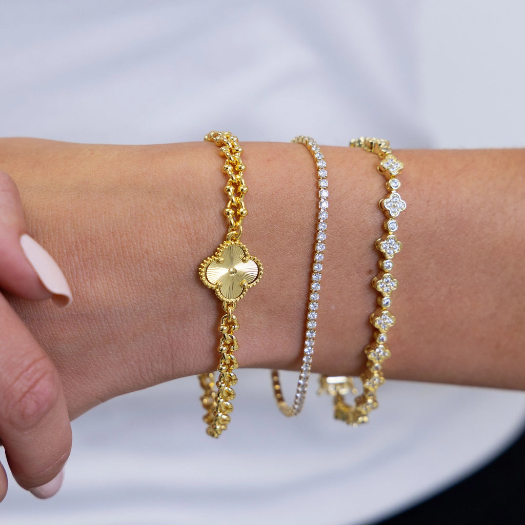 Sahira Annie Dainty Tennis Bracelet - Silver