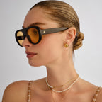 Aire Satellite Sunglasses (Black Amber Tint)