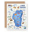 Lake Tahoe Map Greeting Card