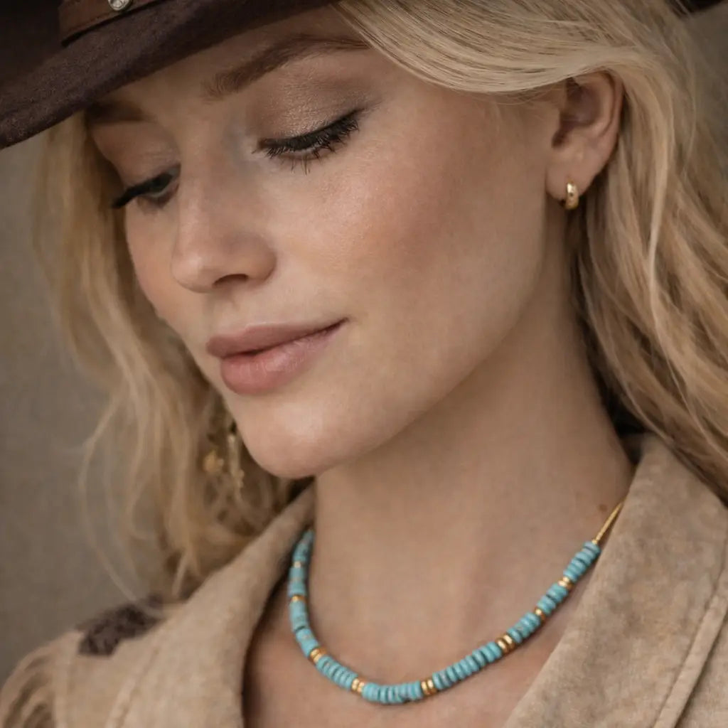 Sahira Turquoise Beaded Necklace Secondary image