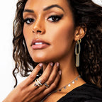 Sahira Jewelry Eva Stacked Safety Pin Ring
