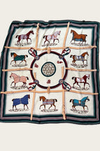 Equestrian Silk-Style Bandana