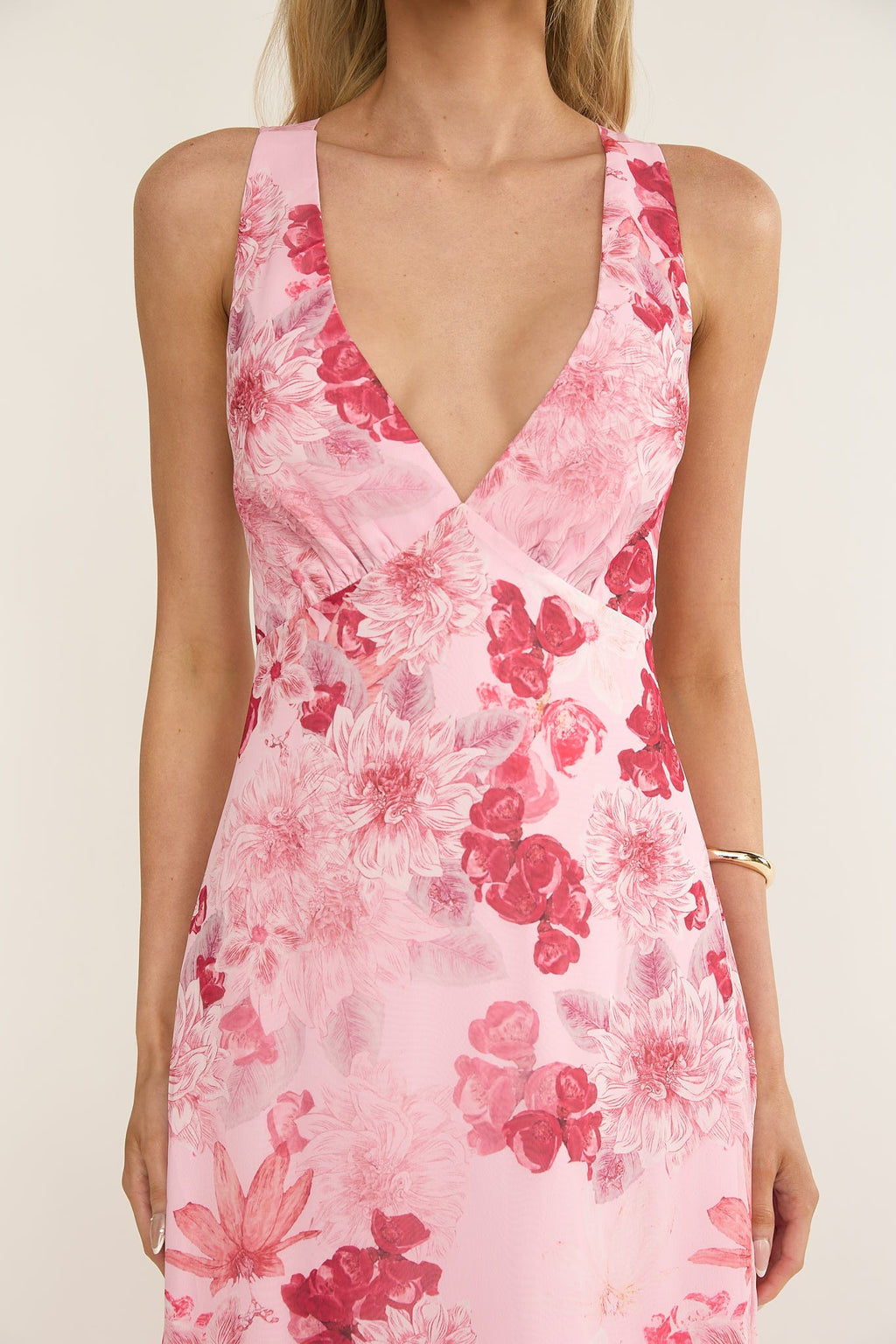 Gabriella Halter V Neck Maxi Dress