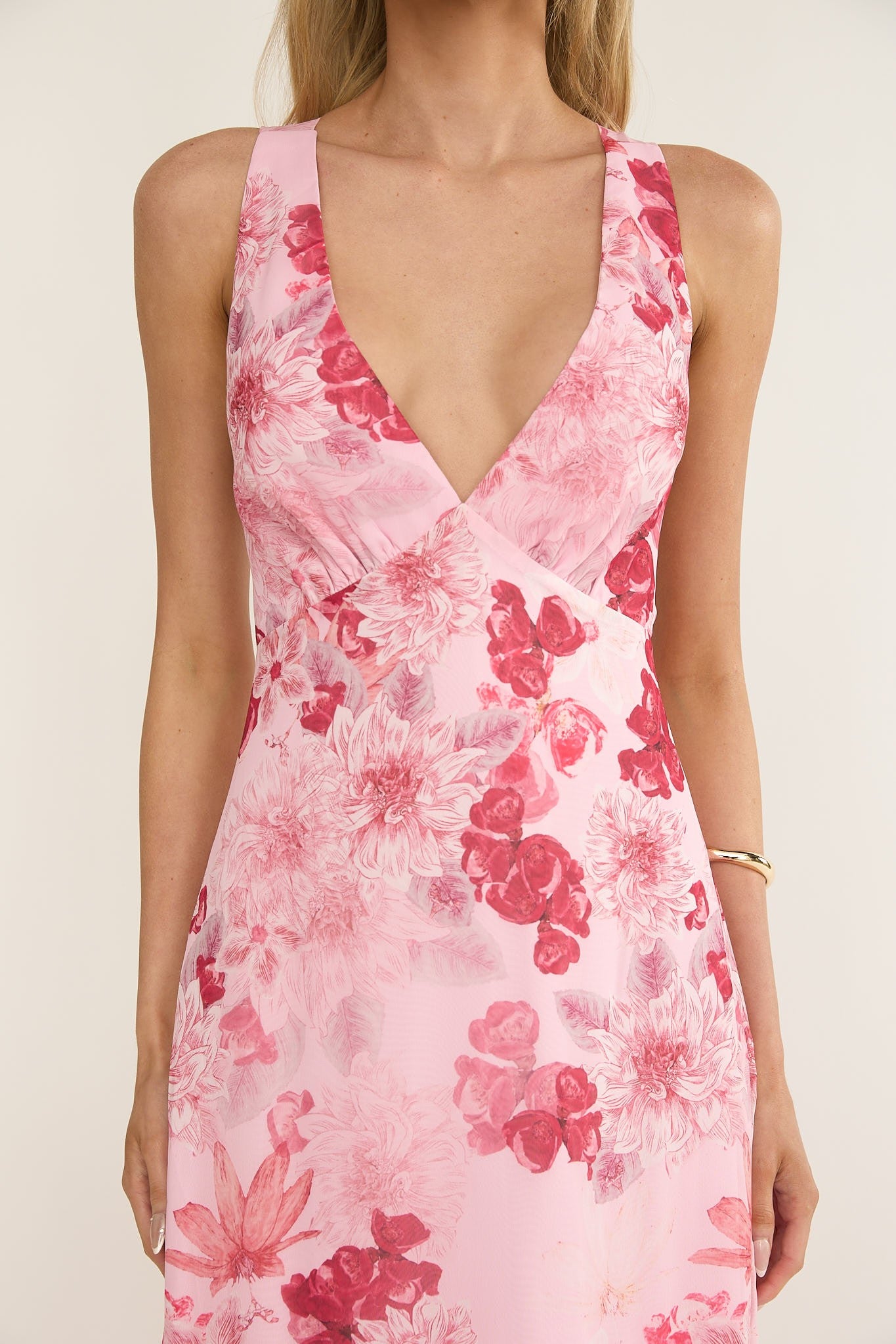 Gabriella Halter V Neck Maxi Dress