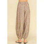 Geo Dot Print Harem Pant (Mocha)