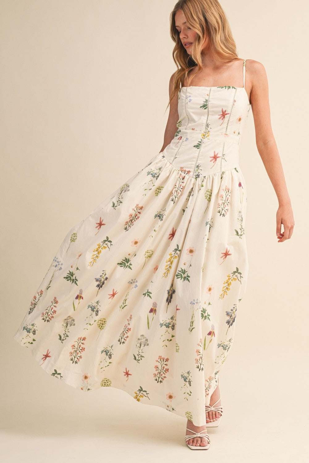 Kyle Floral Drop Waist Maxi Dress