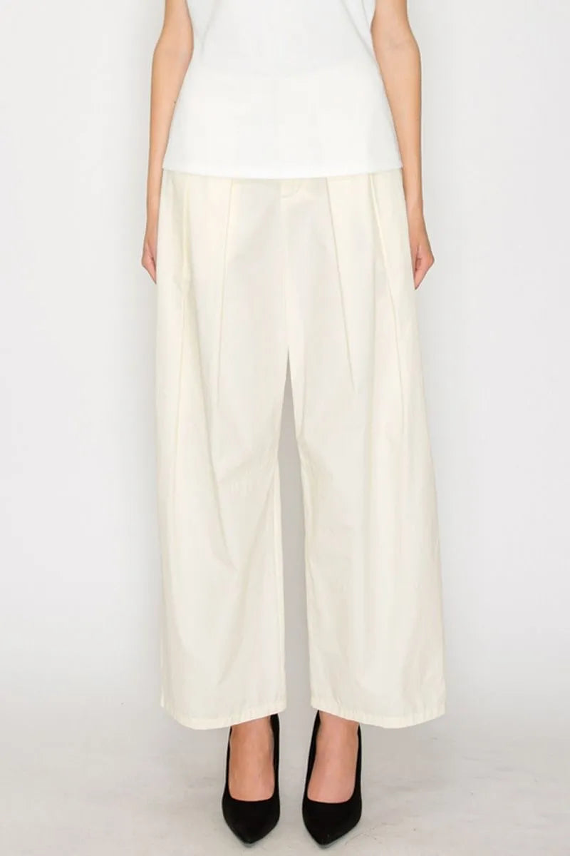 Pleated Barrel Pants