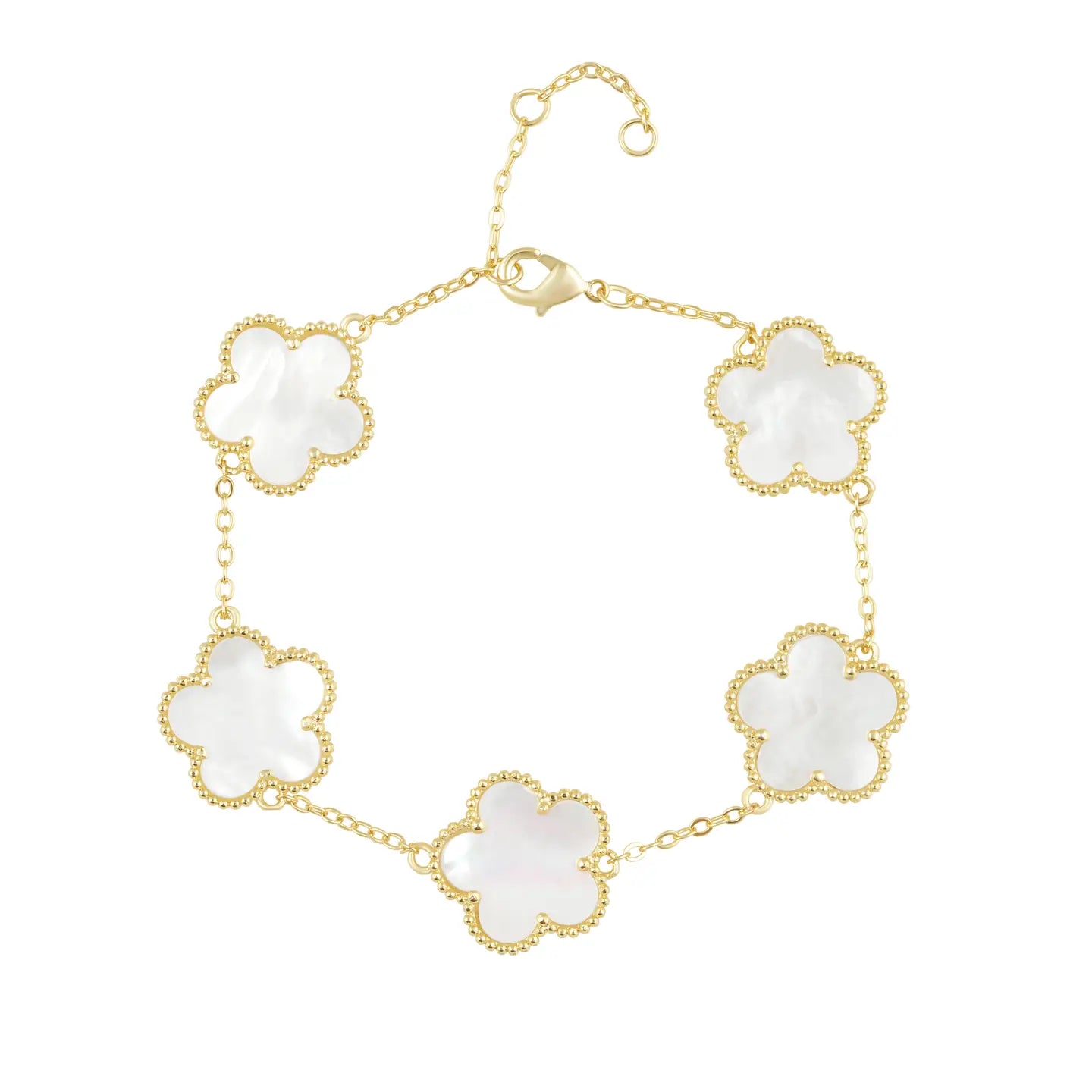 Sahira Adeline Clover Bracelet - Mother of Pearl Main image