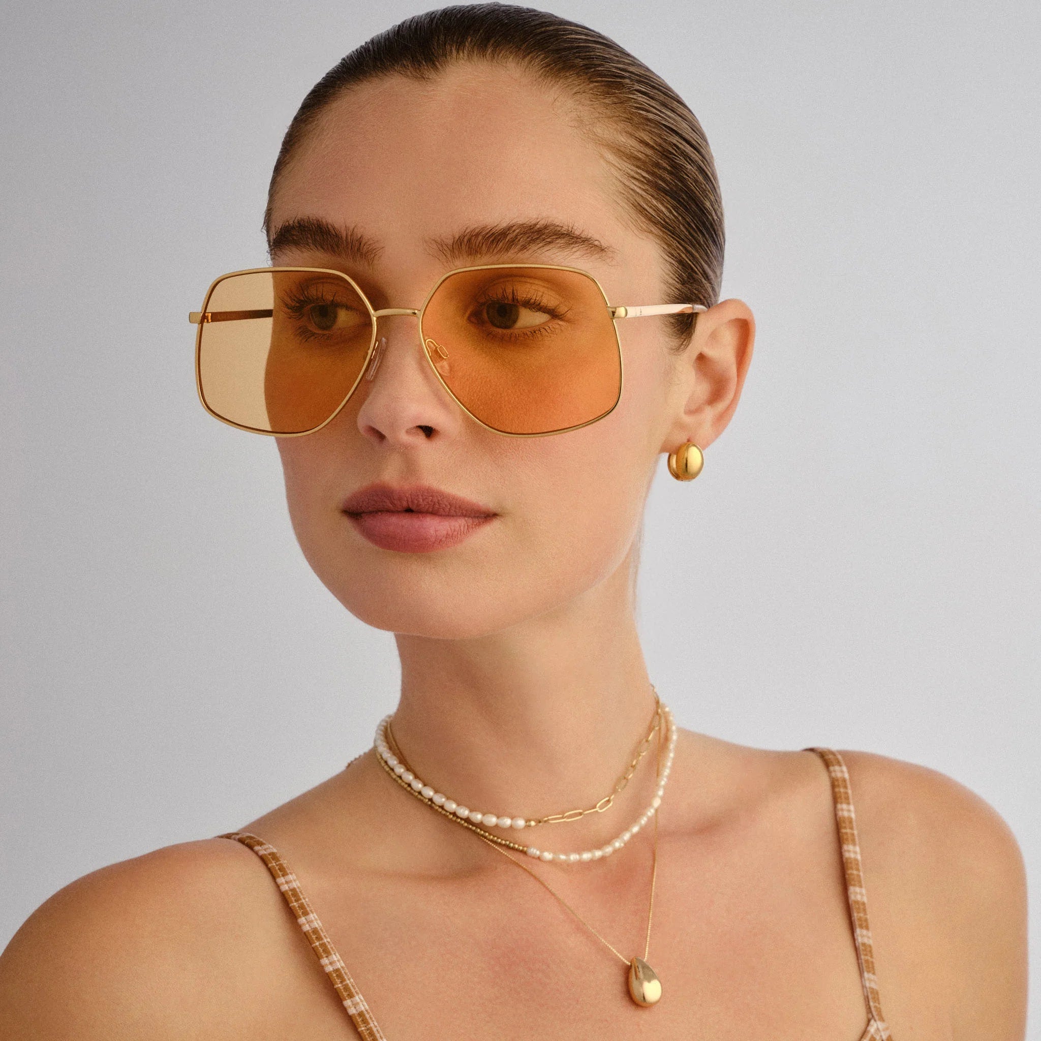 Aire Altair Aviator Sunglasses (Gold/Clear/Amber)