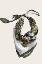 Floral Butterfly Silk Bandana
