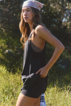 Free People Movement Hot Shot Mini Dress (Black)