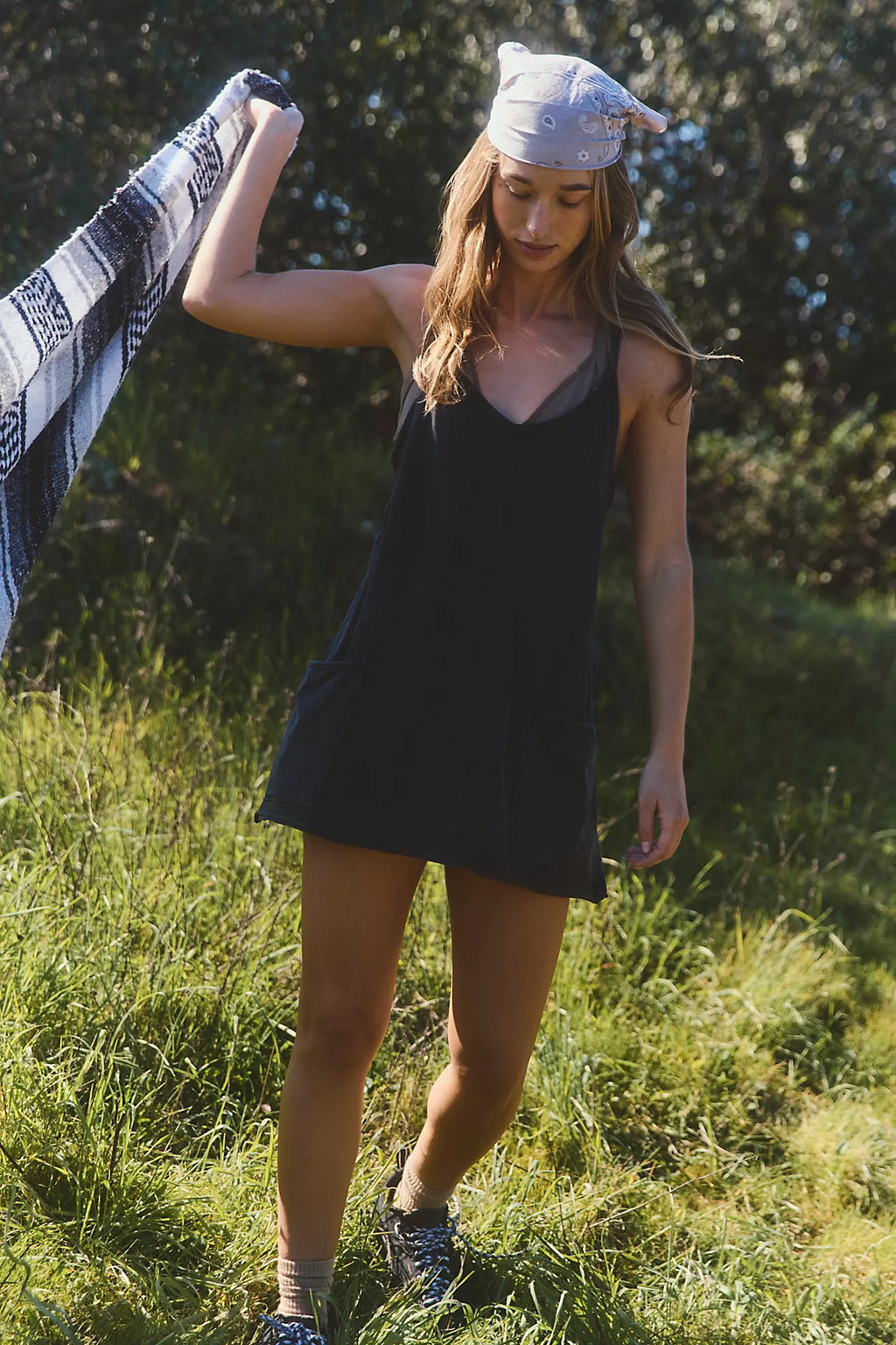 Free People Movement Hot Shot Mini Dress (Black)