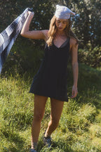 Free People Movement Hot Shot Mini Dress (Black)