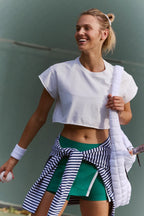 Free People Hot Shot Cropped Tee White