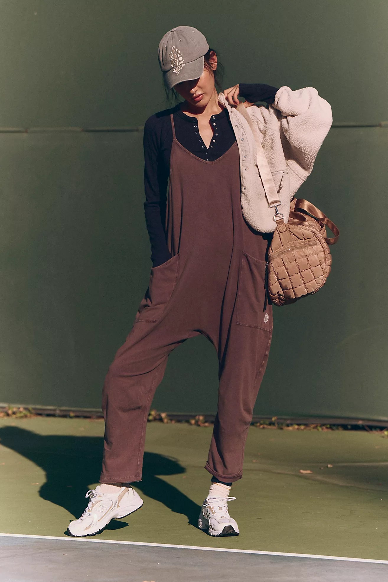 Free People Movement Hot Shot Onesie (Dark Espresso) Main image