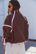 Free People Movement Mountain High Fleece Jacket (Brown Truffle)
