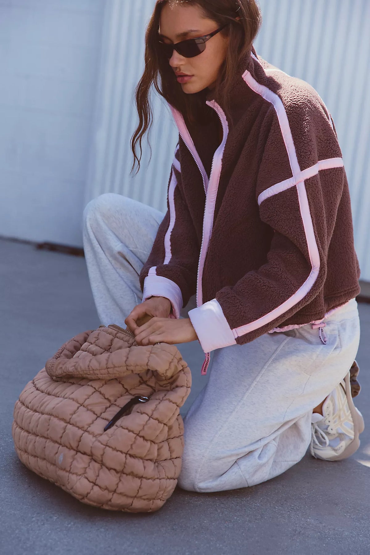 Free People Movement Mountain High Fleece Jacket (Brown Truffle)