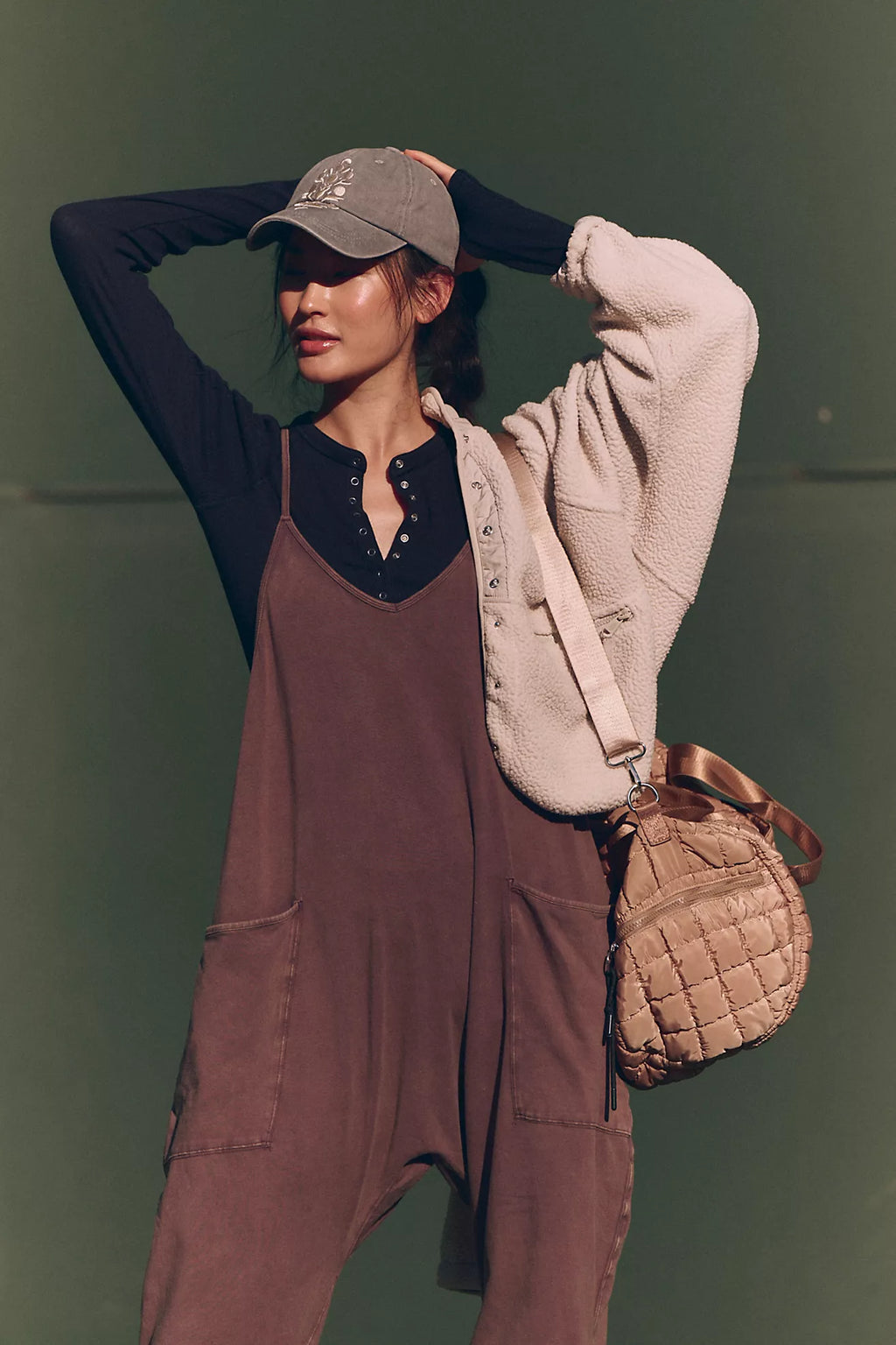 Free People Movement Hot Shot Onesie (Dark Espresso)