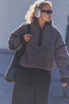 Free People Movement Mountain High 1/2 Zip Fleece (Gunmetal)