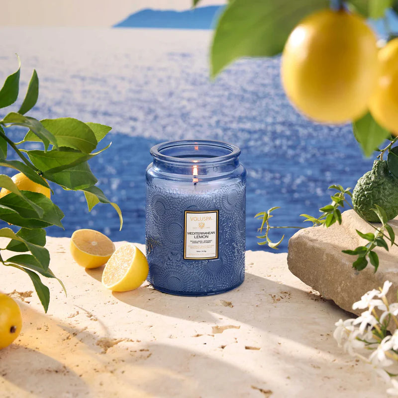 Voluspa Mediterranean Lemon Large Jar Candle Secondary image