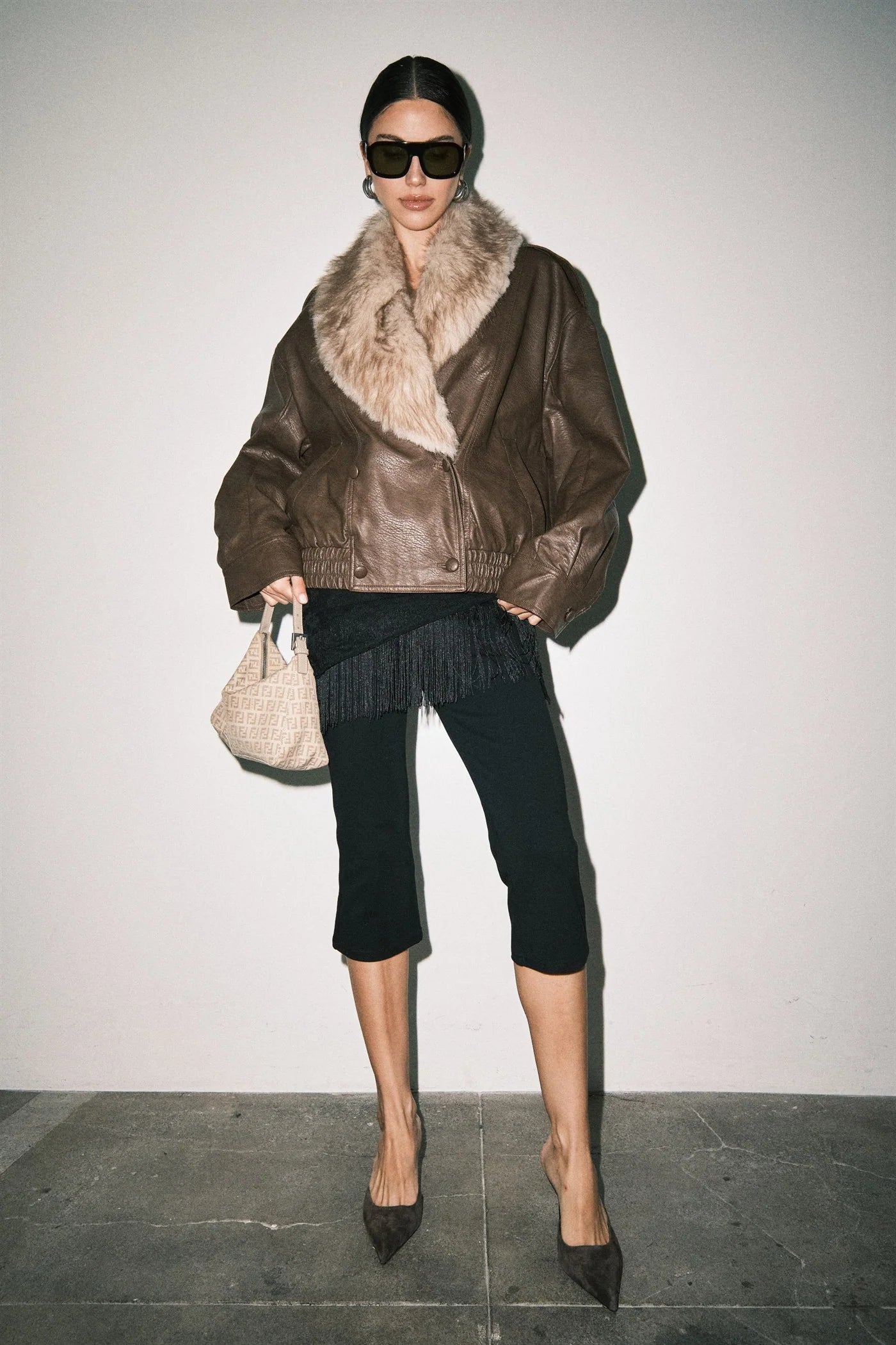 Colette Faux Leather Bomber Jacket Secondary image