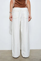 Marlowe Studded Denim Pants (White)