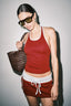 Bridget Ringer Halter Tank (Burgundy)