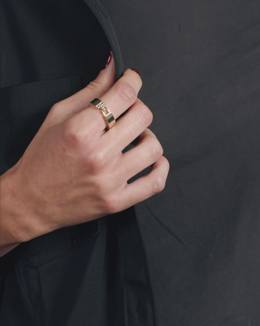 Melinda Maria Ashley Smooth Lock Ring