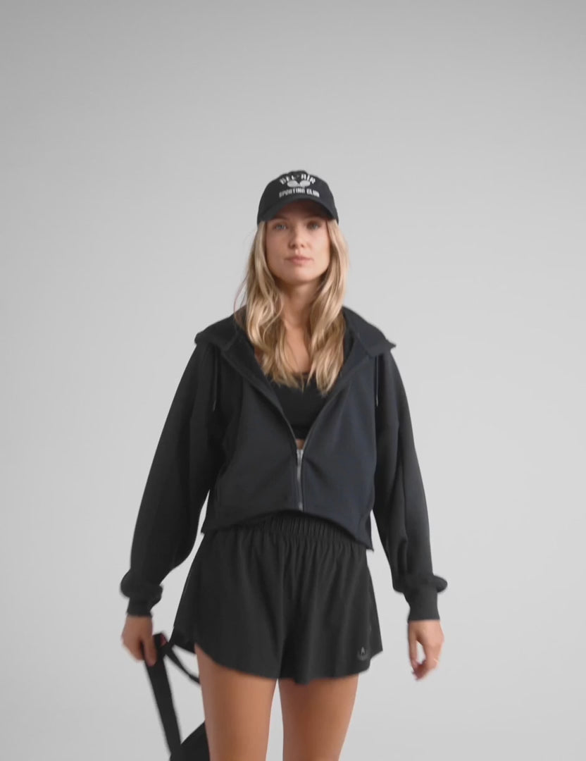 Beyond Yoga SoftSpring Full Zip Hooded Jacket (Nocturnal Navy)