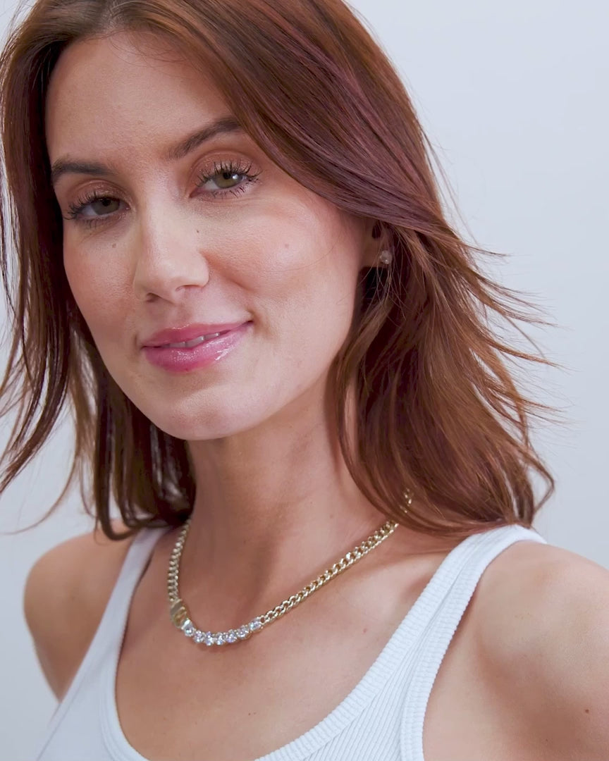 Melinda Maria Julian Loves Diamonds Necklace 6.8mm (18")