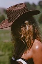 Lack Of Color Raffia Straw Brown Cowboy Hat