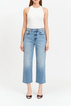 Daze Denim Sundaze High Rise Straight Crop in Marina Vintage