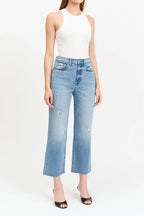 Daze Denim Sundaze High Rise Straight Crop in Marina Vintage